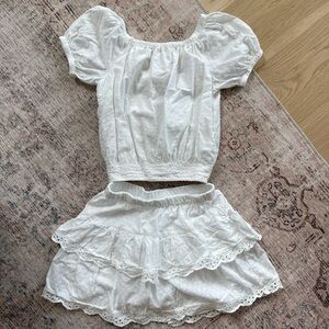 Cat & Jack White Eyelet Two-Piece Matching Set